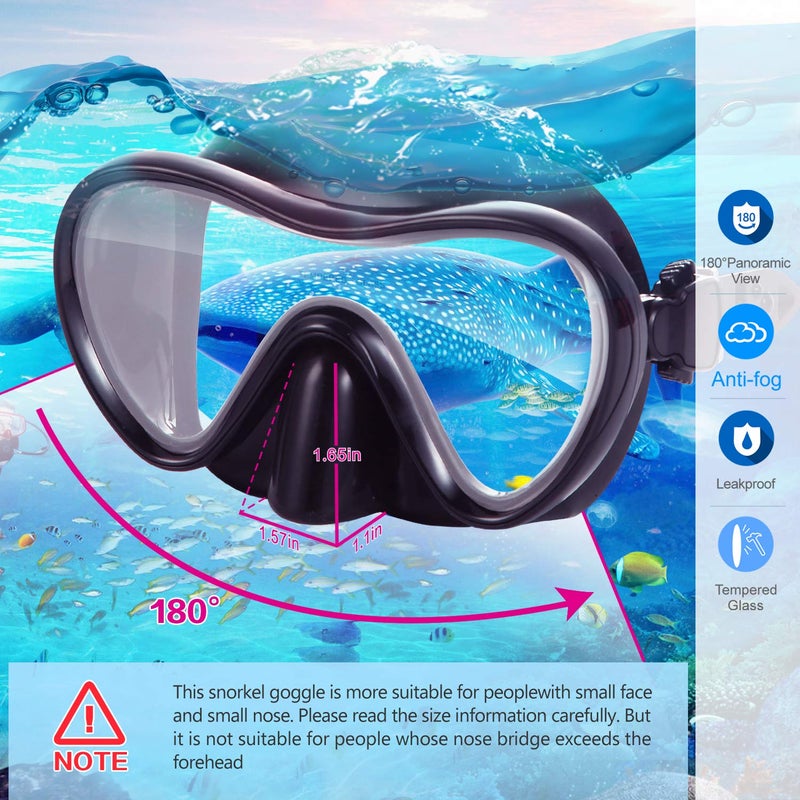 Supertrip 2024 Snorkeling Gear for Adults, Anti-Fog Snorkel Set, Tempered Glass Snorkel Mask Adult, Anti-Leak Snorkel Snorkeling Gear, Scuba Diving Mask and Snorkel for Women Men Youth - Image 3